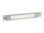Equip 327533 Panel pasacables con cepillo para rack, Acero, Gris claro (RAL 7035), Capacidad 1U