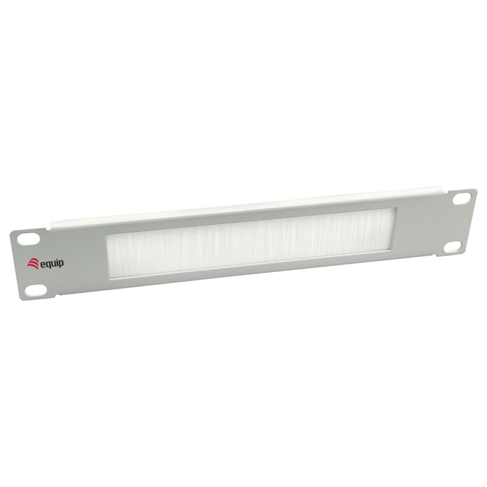 Equip Panel pasacables con cepillo para armario rack 10" color gris claro RAL 7035 Equip Panel pasacables con cepillo para armario rack 10" color gris claro RAL 7035