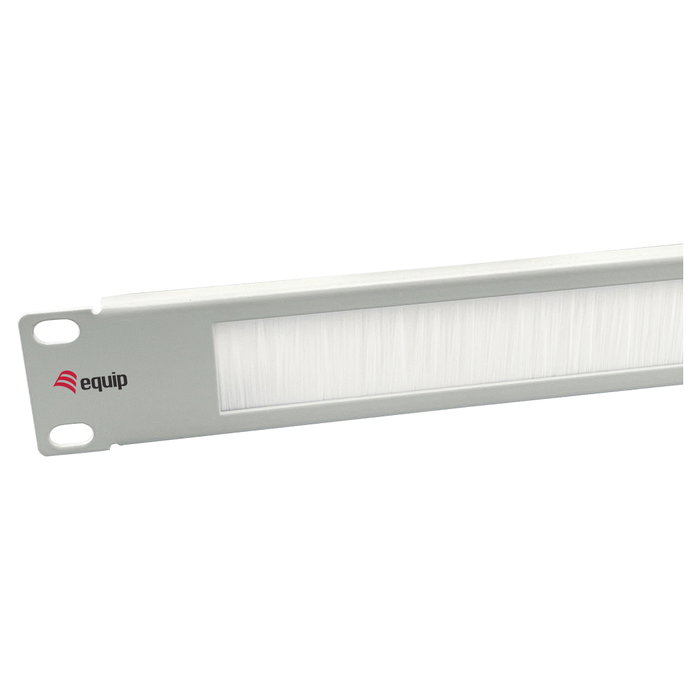Equip Panel pasacables con cepillo para armario rack 10" color gris claro RAL 7035 Equip Panel pasacables con cepillo para armario rack 10" color gris claro RAL 7035