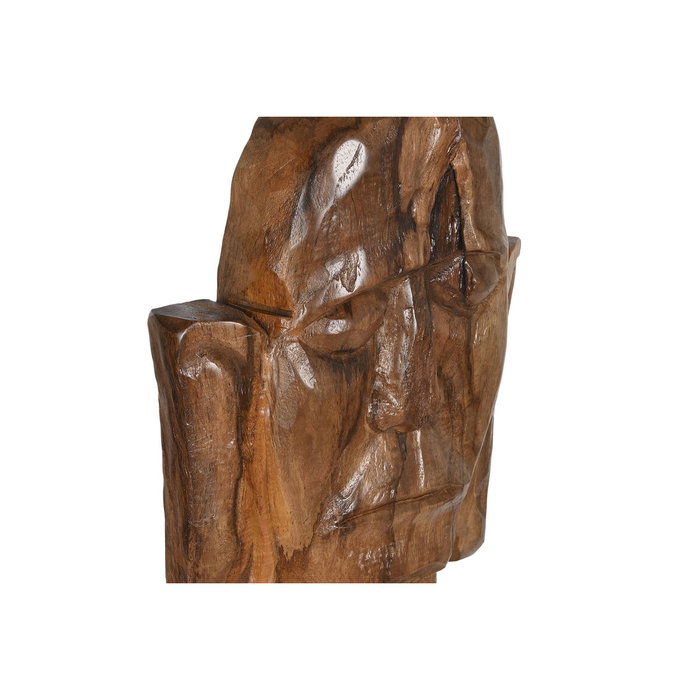 DKD Home Decor Escultura de Teca Tallada Marrón