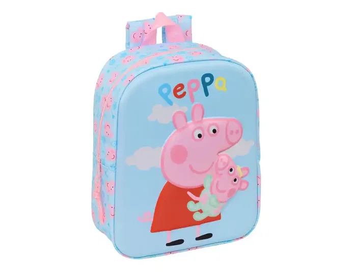 Safta Mochila Guardería 3D Peppa Pig 27x22x10cm