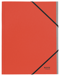 Leitz 39140025 Carpeta Clasificadora de Cartón Roja A4, 6 Posiciones, Reciclable 100%, Certificado Blue Angel y Climate Neutral