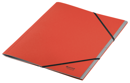 Leitz 39140025 Carpeta Clasificadora de Cartón Roja A4, 6 Posiciones, Reciclable 100%, Certificado Blue Angel y Climate Neutral