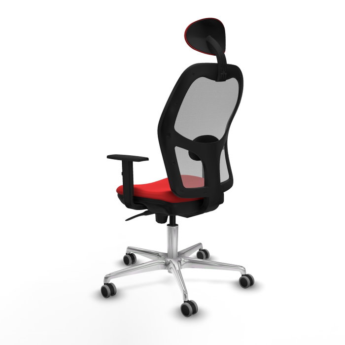PIQUERAS Y CRESPO Silla de oficina Jorquera Rojo/Gris con mecanismo Sincro PIQUERAS Y CRESPO Silla de oficina Jorquera Rojo/Gris con mecanismo Sincro