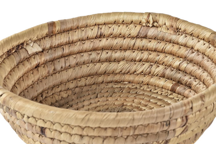 DKD Home Decor Centro de Mesa Junco Marrón Natural 25x25x8 cm