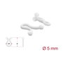 DeLOCK Kabeldriller Ø 5 mm transparente, 100 unidades
