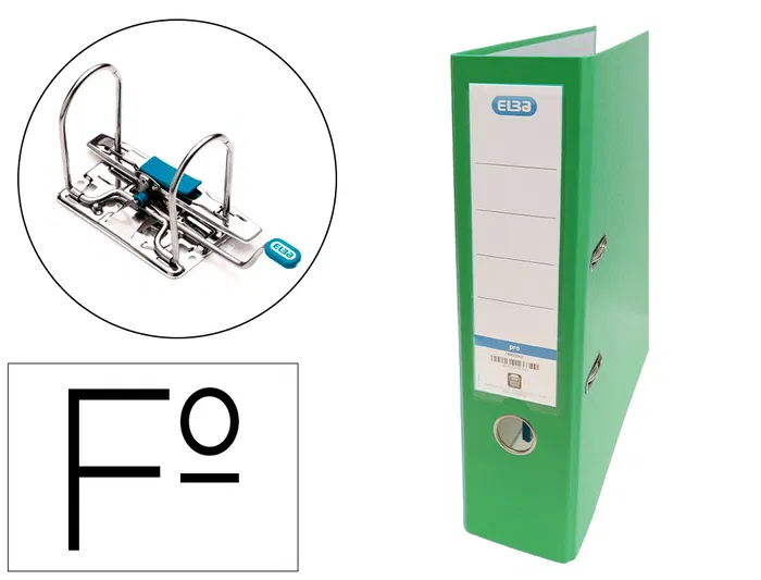 Elba Archivador de Palanca Rado Top Folio Lomo 80 mm Verde