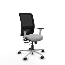PIQUERAS Y CRESPO Silla de oficina Zulema Gris claro y Negro