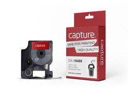 Capture 18488 Cinta de Nylon Flexible Negra sobre Blanco Mate para Rhino, 12mm x 3.5m