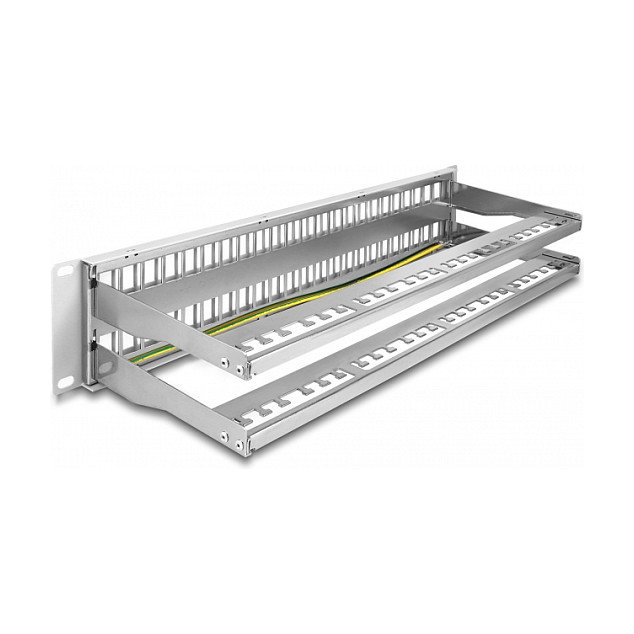 DeLOCK Panel de Conexión Keystone 48 Puertos 2U Gris DeLOCK Panel de Conexión Keystone 48 Puertos 2U Gris