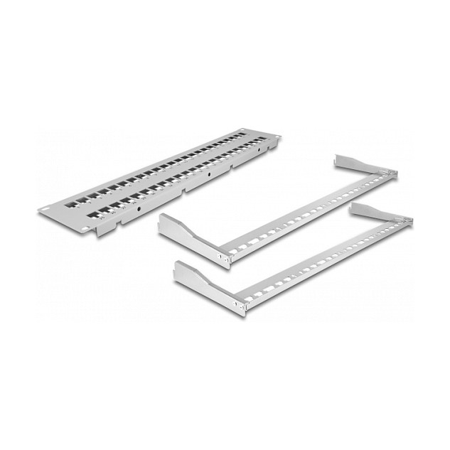 DeLOCK Panel de Conexión Keystone 48 Puertos 2U Gris DeLOCK Panel de Conexión Keystone 48 Puertos 2U Gris