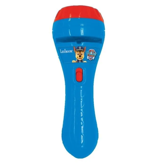 Lexibook Proyector de Cuentos Linterna Patrulla Canina Personajes Chase Marshall Skye Rubble Incluye 3 Discos con 24 Imágenes y Función Linterna LED