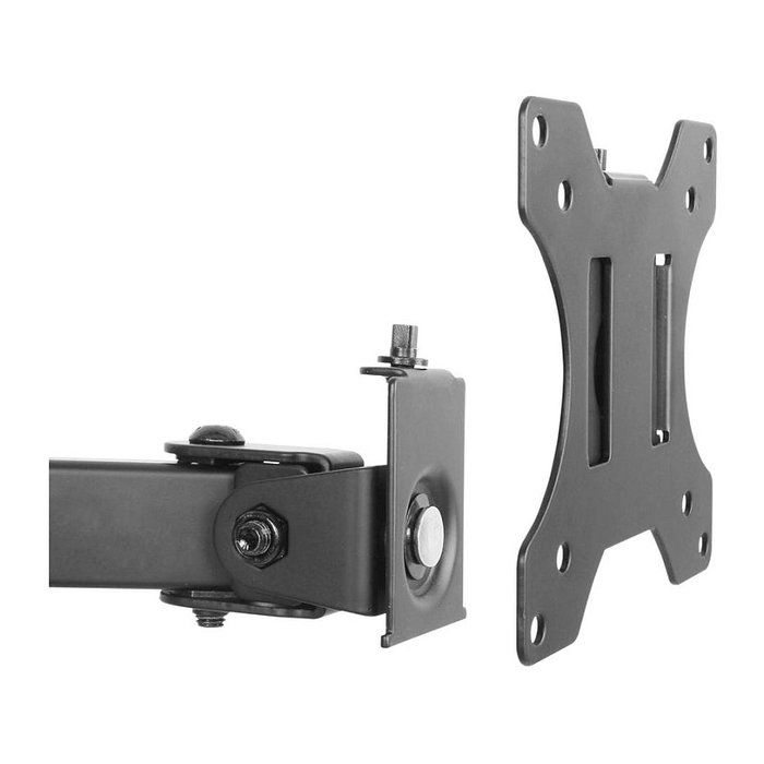 MANHATTAN Soporte de Monitor Articulado para Escritorio, Pantallas 13-32" hasta 8kg, 360° Giro, Inclinación ±45°, VESA 75/100, Negro