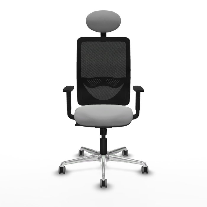 PIQUERAS Y CRESPO Silla de oficina Zulema con mecanismo Sincro, Gris claro y Negro PIQUERAS Y CRESPO Silla de oficina Zulema con mecanismo Sincro, Gris claro y Negro