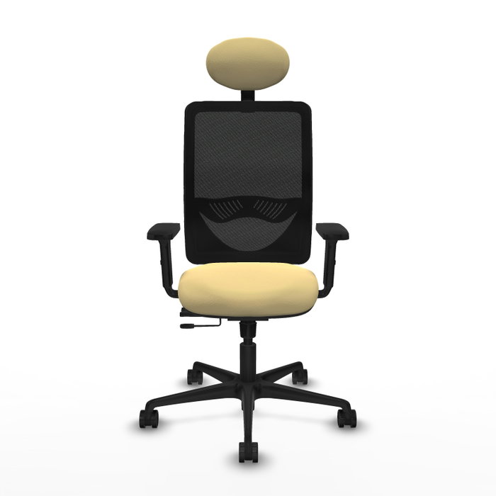 PIQUERAS Y CRESPO Silla de oficina Zulema con mecanismo Sincro/Traslack Crema y Negro PIQUERAS Y CRESPO Silla de oficina Zulema con mecanismo Sincro/Traslack Crema y Negro