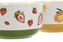 DKD Home Decor Ensaladera de Porcelana Frutas 24 Surtida