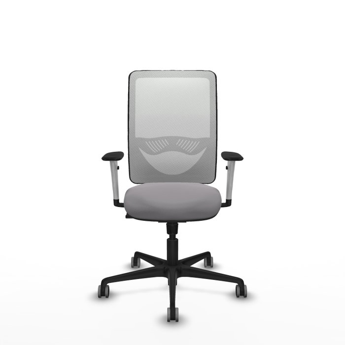 PIQUERAS Y CRESPO Silla de oficina Zulema con mecanismo Sincro, Gris y Blanco