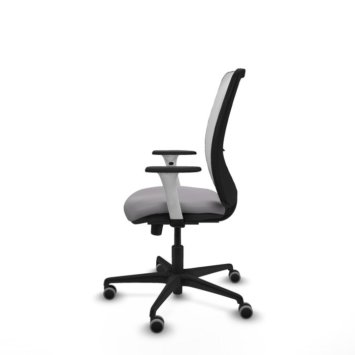 PIQUERAS Y CRESPO Silla de oficina Zulema con mecanismo Sincro, Gris y Blanco