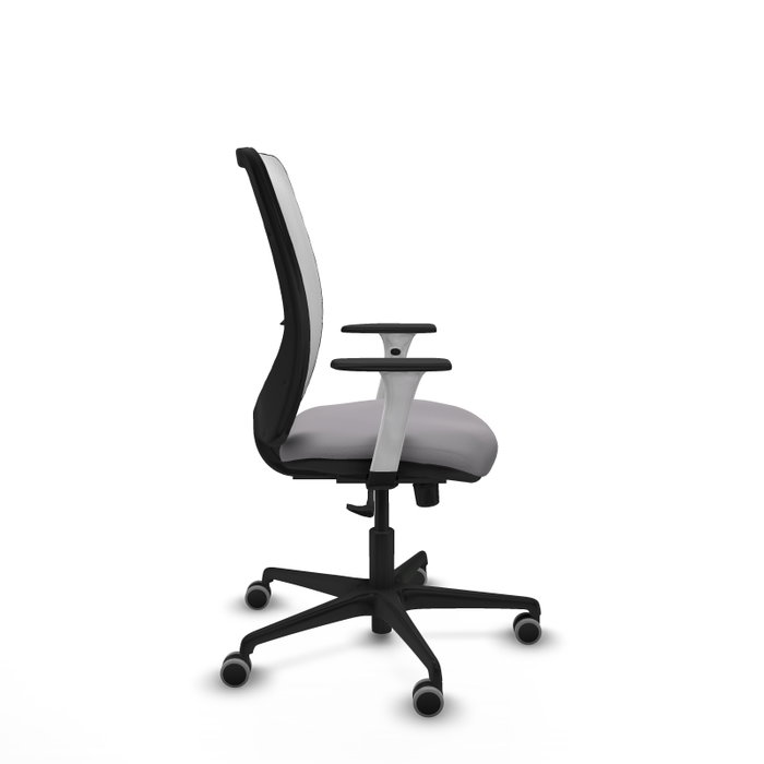 PIQUERAS Y CRESPO Silla de oficina Zulema con mecanismo Sincro, Gris y Blanco