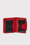 Zoozie Bags Tarjetero de Piel Genuina Rojo 8.5x2x11 cm