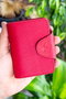 Zoozie Bags Tarjetero de Piel Genuina Rojo 8.5x2x11 cm