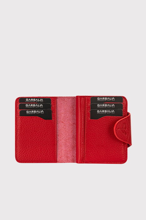 Zoozie Bags Tarjetero de Piel Genuina Rojo 8.5x2x11 cm
