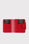 Zoozie Bags Tarjetero de Piel Genuina Rojo 8.5x2x11 cm