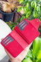 Zoozie Bags Tarjetero de Piel Genuina Rojo 8.5x2x11 cm