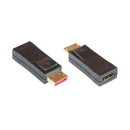 GoodConnections DP1.4-St.-HDMI2.0-Bu. Adaptador DisplayPort 1.4 (Macho) a HDMI 2.0 (Hembra) Negro, Resolución 4K UHD 3840x2160