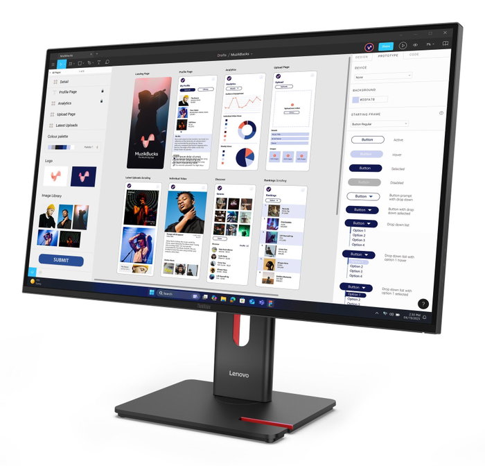 Lenovo ThinkVision T32UD-40 Monitor 31.5 pulgadas 4K UHD Black