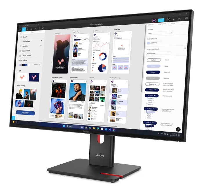 Lenovo ThinkVision T32UD-40 Monitor 31.5 pulgadas 4K UHD Black