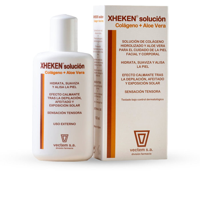XHEKEN Solución Facial y Corporal de Colágeno Hidrolizado y Aloe Vera 100ml - Para Piel y Cabello