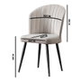 Hanah Home Rubi Black Juego de Sillas Elegantes y Cómodas para Comedor o Salón, Material MDF y Poliéster, Color Negro, 52x42x85 cm
