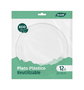 Algon Plato de Plástico Rojo, Económico, Pack de 12 unidades, Diámetro 20.5 cm (22.6 x 3.4 cm) (24 Unidades)
