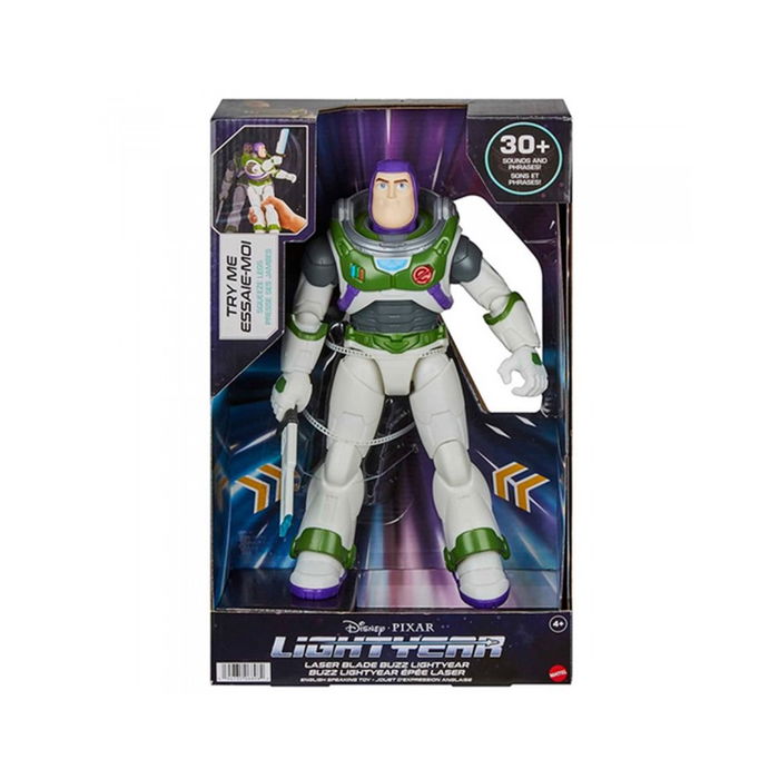 Mattel Figura Buzz Lightyear de 30 cm con Luz y Sonido - Figura de Acción con Múltiples Frases y Efectos Luminosos - Toy Story