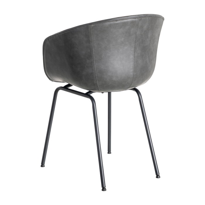 Silla Negro Metal / Simil Piel 59 X 50,50 X 81,50 cm (Set de 2)