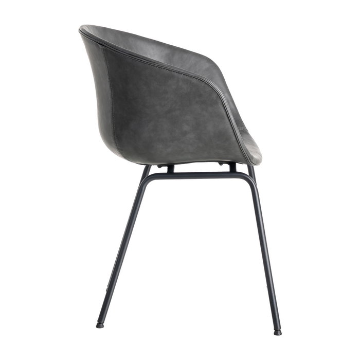 Silla Negro Metal / Simil Piel 59 X 50,50 X 81,50 cm (Set de 2)