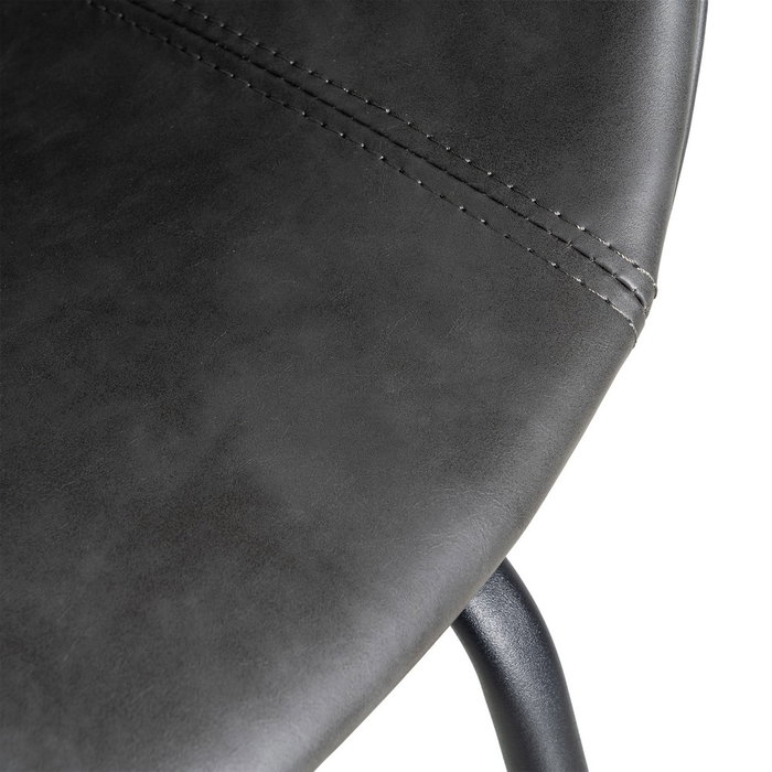 Silla Negro Metal / Simil Piel 59 X 50,50 X 81,50 cm (Set de 2)