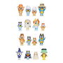 Famosa Bluey Pack de 4 Figuras, Personajes Diferentes Temas, 6 cm