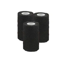 Covetrus Venda Cohesiva 7.5 cm x 4.5 M Negro Autoadherente Flexible Transpirable 1 Unidad