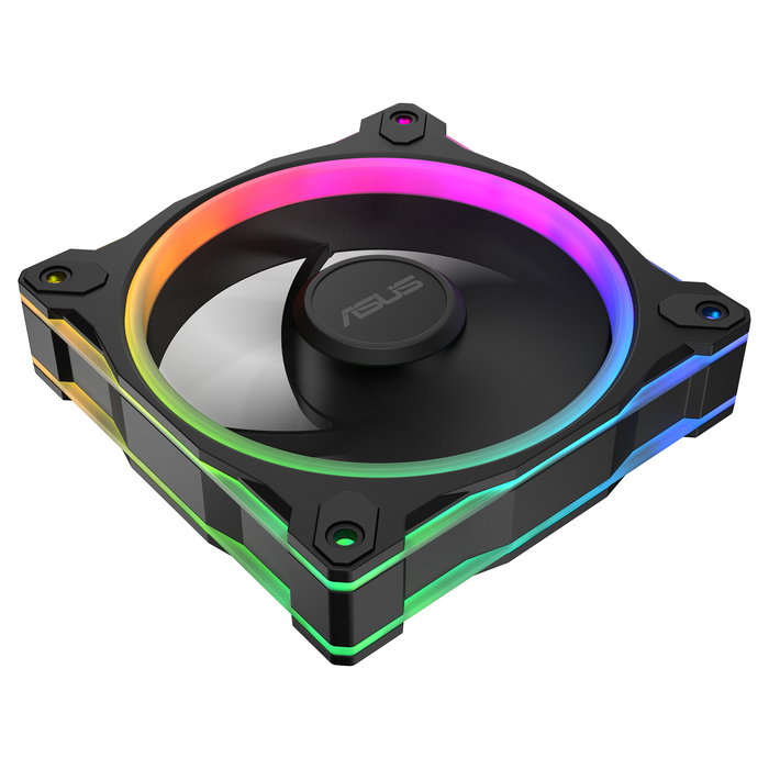 ASUS Prime MR120 ARGB Ventilador para Caja, Pack de 3, 120 mm Negro, PWM, 1600 RPM, 58 CFM, Iluminación LED RGB Multicolor, 21 dB