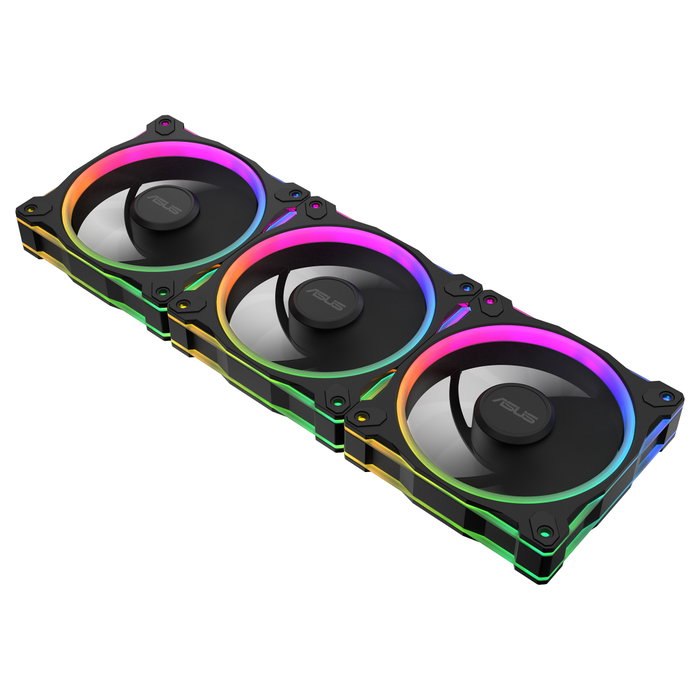 ASUS Prime MR120 ARGB Black 3in1 Pack de 3 Ventiladores de 120 mm ASUS Prime MR120 ARGB Black 3in1 Pack de 3 Ventiladores de 120 mm