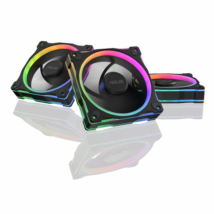 Asus Prime MR120 Fan ARGB Black 3in1 Pack de 3 Ventiladores 12 cm Negro Asus Prime MR120 Fan ARGB Black 3in1 Pack de 3 Ventiladores 12 cm Negro