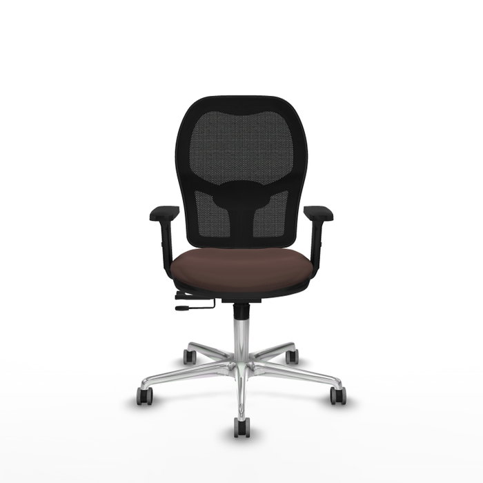 PIQUERAS Y CRESPO Silla de oficina Jorquera con mecanismo Sincro/Traslack Marrón oscuro y Negro PIQUERAS Y CRESPO Silla de oficina Jorquera con mecanismo Sincro/Traslack Marrón oscuro y Negro
