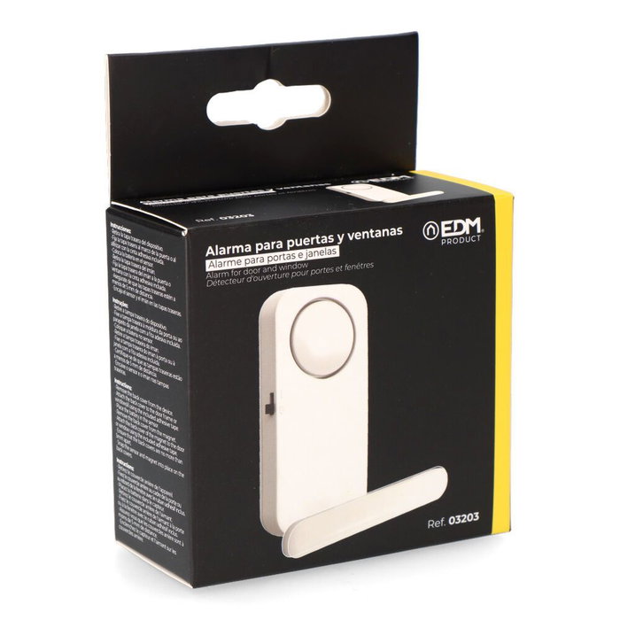 Edm Alarma Sonora Anuncio Visitas para Ventanas y Puertas Blanca Lr44