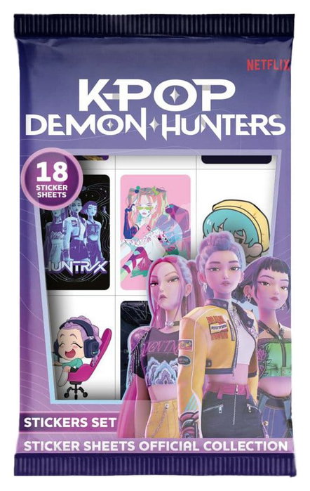 Panini KPop Demon Hunters Expositor de hojas de pegatinas Display (18 sobres) Panini KPop Demon Hunters Expositor de hojas de pegatinas Display (18 sobres)