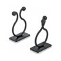 DeLOCK Organizador de cables con zócalo adhesivo, Negro, 10 piezas