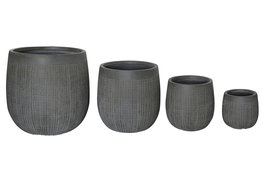 DKD Home Decor Macetero Gris Oscuro 50 x 50 x 54 cm Set de 4