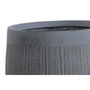 DKD Home Decor Set de 4 Maceteros de Magnesia y Fibra de Vidrio Gris Oscuro