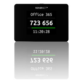 REINER SCT Authenticator mini Token de Seguridad con Pantalla TFT, Color Negro, Algoritmos SHA-1/256/512, Dimensiones 49 x 67.5 x 12.1 mm, Peso 78 g